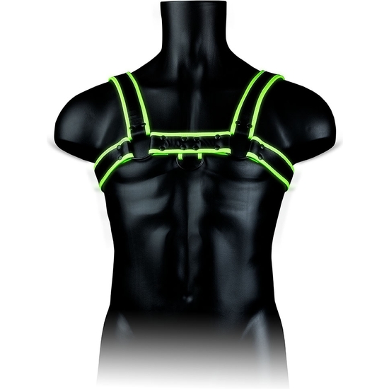 OUCH! - CHEST BULLDOG HARNESS - GLOW IN THE DARK image 4
