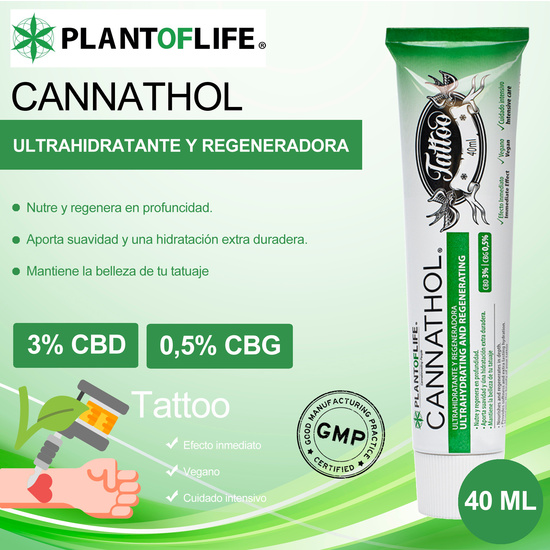 CREMA ESPECIAL TATUAJES CON CBD 3% Y CBG 0,5%, 40 ML., DE USO TÓPICO. image 1