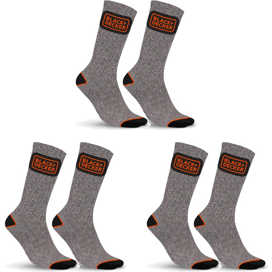 PACK 3 PARES DE CALCETINES BLACK&DECKER EN COLOR GRIS image 0