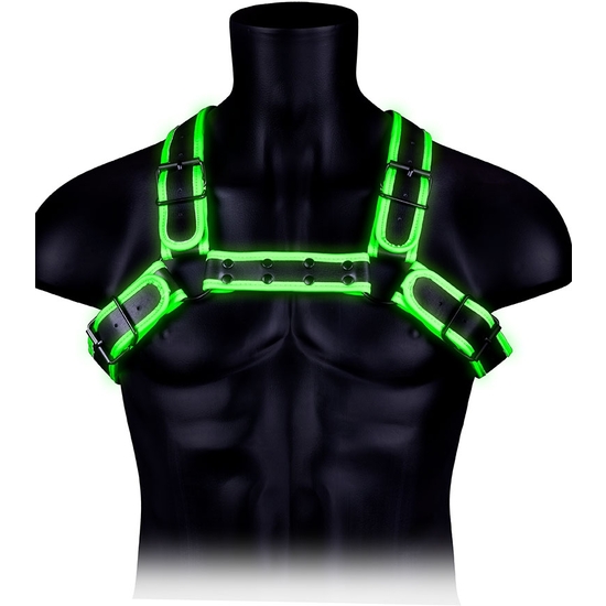 OUCH! - BUCKLE BULLDOG HARNESS - GLOW IN THE DARK image 3