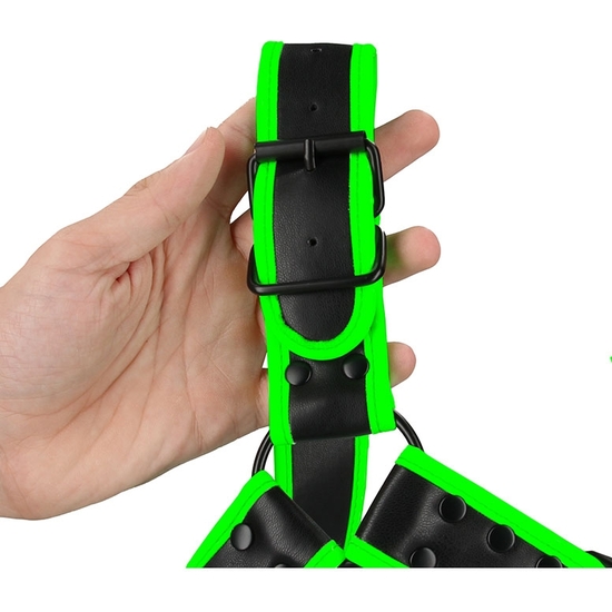 OUCH! - BUCKLE BULLDOG HARNESS - GLOW IN THE DARK image 4
