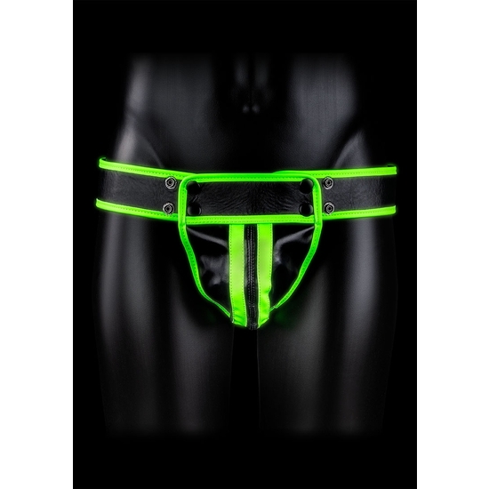 OUCH! - STRIPED JOCK STRAP - GLOW IN THE DARK image 0