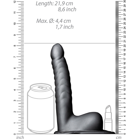 OUCH-CORREA HUECA CON TESTICULOS - 8 / 21 CM-METALIZADO image 9