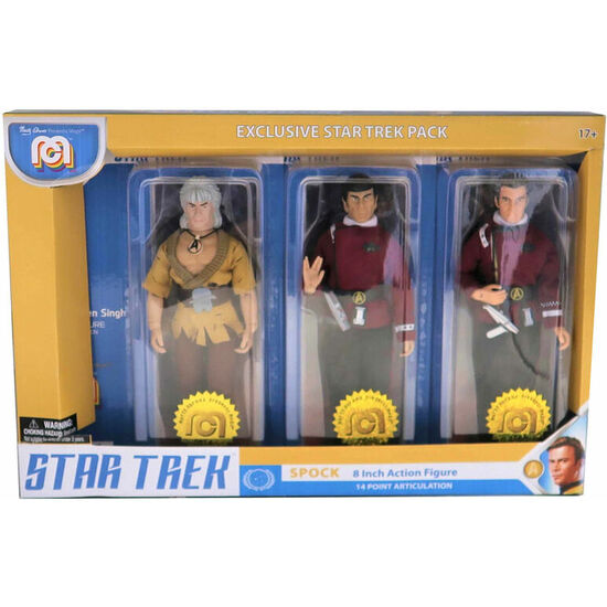 SET 3 FIGURAS KHAN, KIRK, SPOCK STAR TREK 20CM image 0