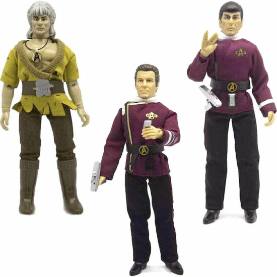 SET 3 FIGURAS KHAN, KIRK, SPOCK STAR TREK 20CM image 1