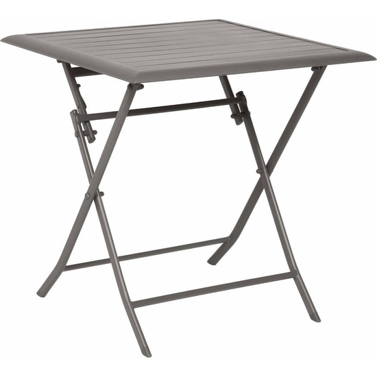 MESA "AZUA" PLEGABLE ALUMINIO MARRÓN image 0