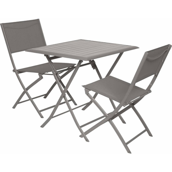 MESA "AZUA" PLEGABLE ALUMINIO MARRÓN image 4
