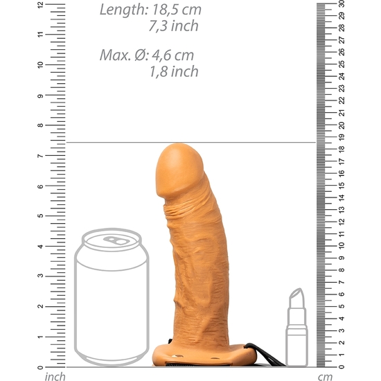 HOLLOW STRAP-ON WITHOUT BALLS - 6/ 15,5 CM image 9