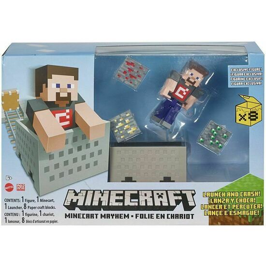 FIGURA STEVE VAGONETA EXPLOSIVA MINECRAFT image 0