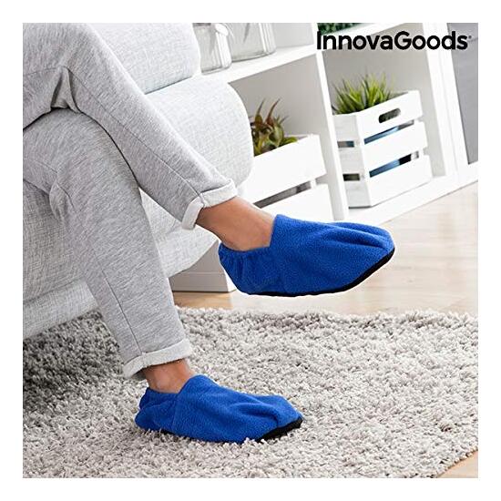 ZAPATILLAS DE CASA CALENTABLES EN MICROONDAS INNOVAGOODS AZUL image 3