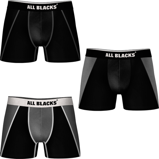 SET 3 BOXERS ALL BLACKS- COSTURAS EN NEGRO/GRIS/BLANCO - 92% POLIÉSTER image 0