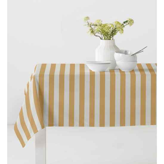 MANTEL 140X240 CM NAUTIC RAYAS OCRE image 0