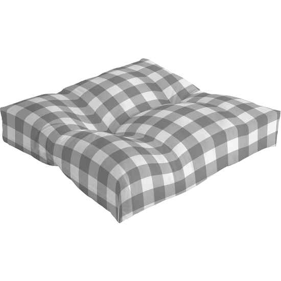 COJIN SILLA 45X45X10 CM CUADRO GRIS image 0