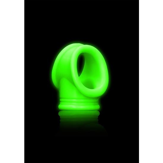 COCK RING & BALL STRAP - GLOW IN THE DARK image 0
