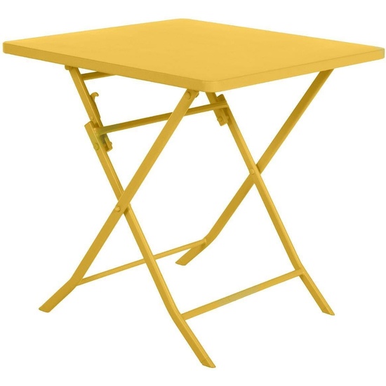 MESA PLEGABLE CUADRADA MOSTAZA 2 PLAZAS image 0