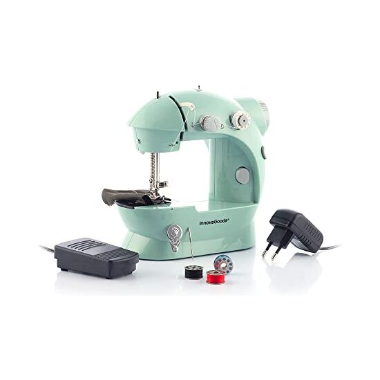 MINI MÁQUINA DE COSER PORTÁTIL CON LED, CORTAHÍLOS Y ACCESORIOS SEWNY INNOVAGOODS image 0