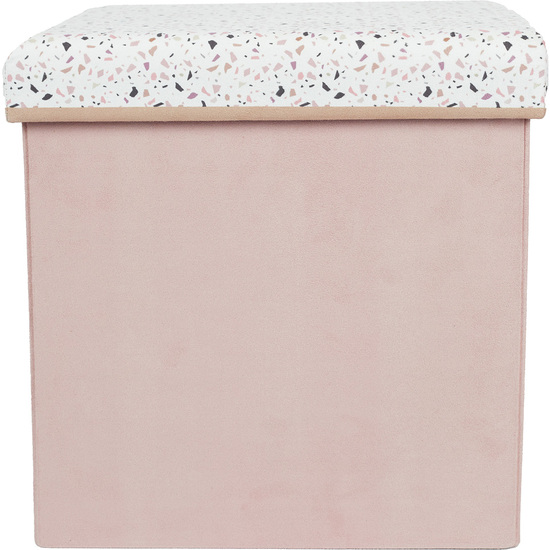 CAJA-PUF PLEGABLE TERRAZO ROSA image 2