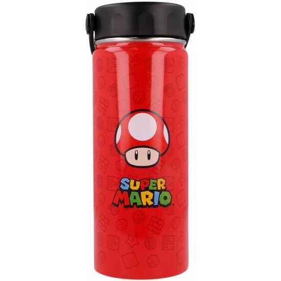 BOTELLA TERMO ACERO INOXIDABLE SUPER MARIO BROS NINTENDO 530ML image 1