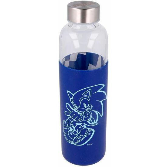 BOTELLA CRISTAL SONIC THE HEDGEHOG FUNDA SILICONA 585ML image 0