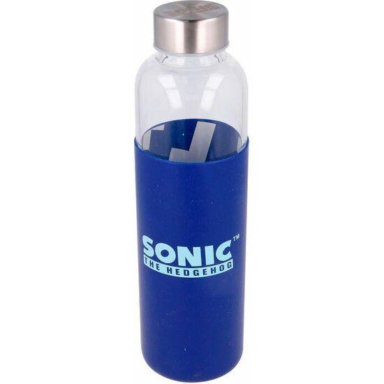 BOTELLA CRISTAL SONIC THE HEDGEHOG FUNDA SILICONA 585ML image 1