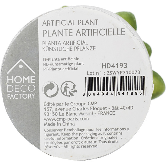 PLANTA ARTIFICIAL MACETA CEMEN image 1