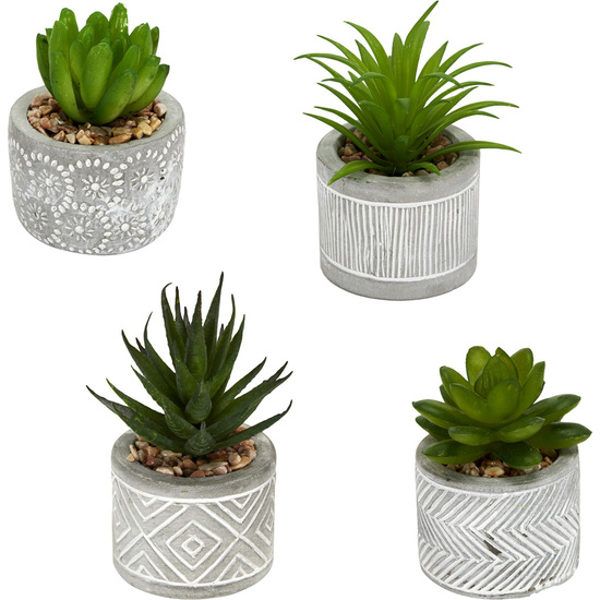 PLANTA ARTIFICIAL MACETA CEMEN image 2