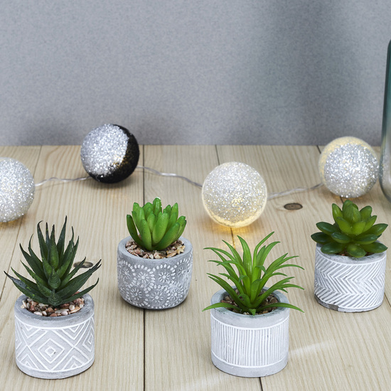 PLANTA ARTIFICIAL MACETA CEMEN image 3