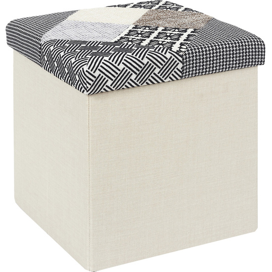 CAJA-PUF PLEGABLE PATCHWORK image 0