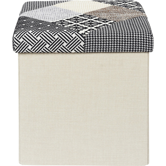 CAJA-PUF PLEGABLE PATCHWORK image 2