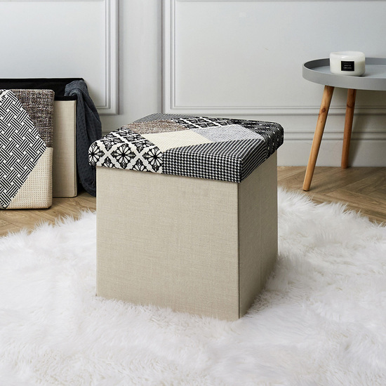 CAJA-PUF PLEGABLE PATCHWORK image 5