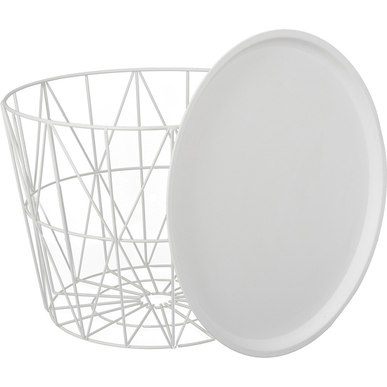 MESA AUXILIAR METAL BLANCA image 2