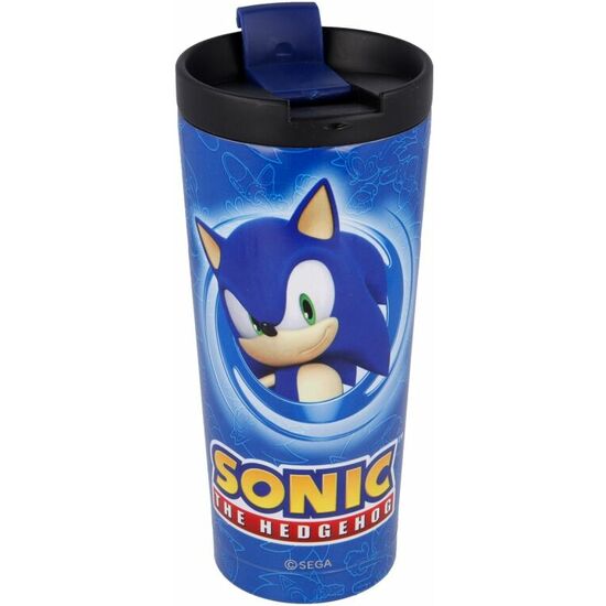 VASO CAFE ACERO INOXIDABLE SONIC THE HEDGEHOG 425ML image 0