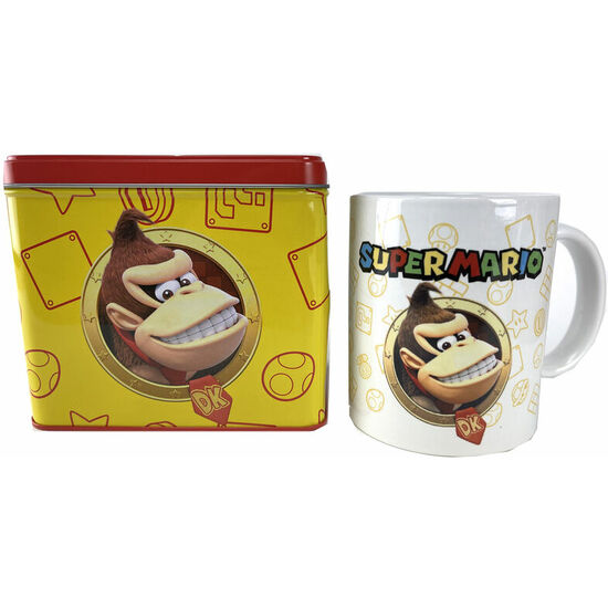 SET TAZA + HUCHA DONKEY KONG SUPER MARIO BROS NINTENDO image 0