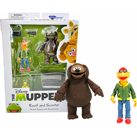 BLISTER 2 FIGURAS ACTION ROWLF Y SCOOTER BEST OF SERIE 1 MUPPETS 13CM image 0