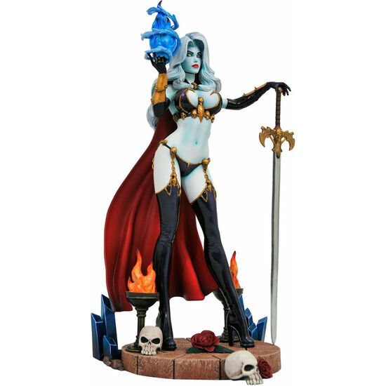 FIGURA DIORAMA LADY DEATH FEMME FATALES 23CM image 0