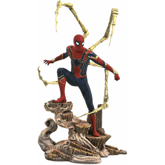 FIGURA DIORAMA IRON SPIDERMAN AVENGERS INFINITY WAR MARVEL 23CM image 0