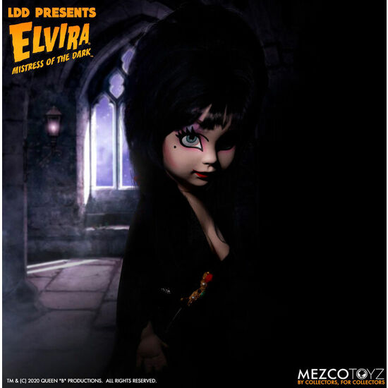 FIGURA ELVIRA - ELVIRA MISTRESS OF THE DARK LIVING DEAD DOLLS 25CM image 1