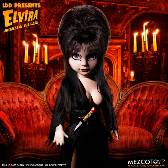 FIGURA ELVIRA - ELVIRA MISTRESS OF THE DARK LIVING DEAD DOLLS 25CM image 2