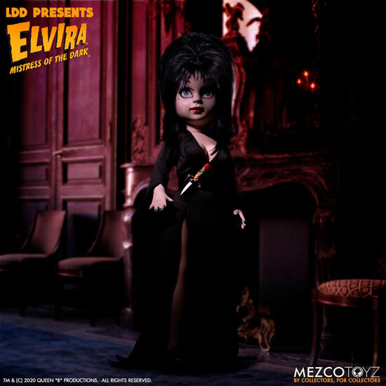 FIGURA ELVIRA - ELVIRA MISTRESS OF THE DARK LIVING DEAD DOLLS 25CM image 3