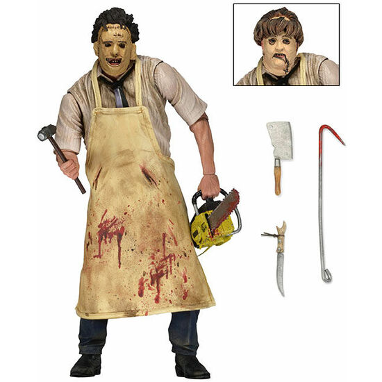 FIGURA RETRO ULTIMATE LEATHERFACE 40TH ANNIVERSARY LA MATANZA DE TEXAS 18CM image 0