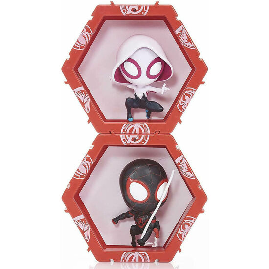 SET FIGURAS LED WOW! POD MILES MORALES + GHOST SPIDER MARVEL image 1