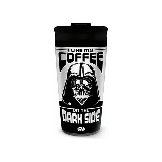 TAZA VIAJE I LIKE MY COFFE ON THE DARK SIDE DARTH VADER STAR WARS image 0