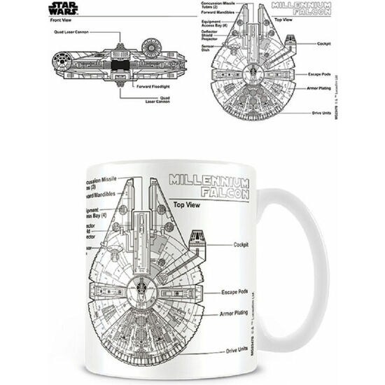 TAZA MILLENNIUM FALCON SKETCH STAR WARS image 0