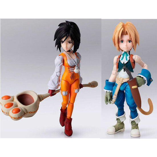 SET 2 FIGURAS BRING ARTS ZIDANE TRIBAL Y GARNET TIL ALEXANDROS XVII FINAL FANTASY IX 12-17CM image 0