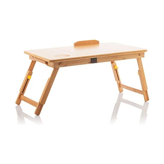 MESA PLEGABLE AUXILIAR DE BAMBÚ LAPWOOD INNOVAGOODS image 0