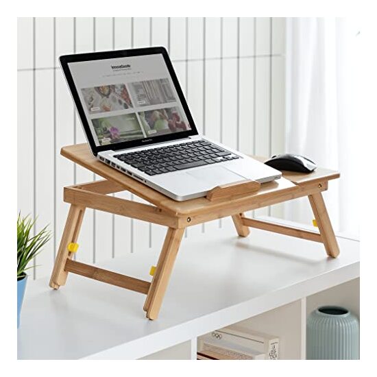 MESA PLEGABLE AUXILIAR DE BAMBÚ LAPWOOD INNOVAGOODS image 3