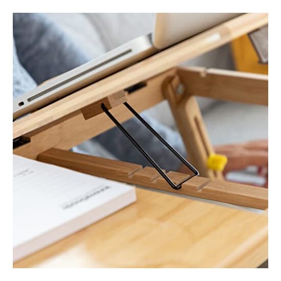 MESA PLEGABLE AUXILIAR DE BAMBÚ LAPWOOD INNOVAGOODS image 7