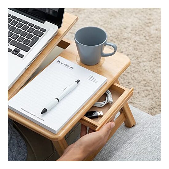 MESA PLEGABLE AUXILIAR DE BAMBÚ LAPWOOD INNOVAGOODS image 8