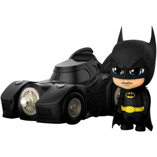 FIGURA COSBABY BATMAN WITH BATMOBILE BATMAN 1989 10CM image 0