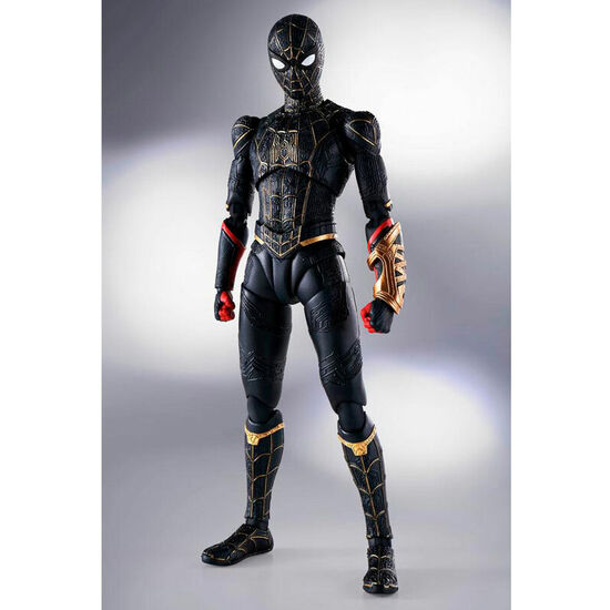 FIGURA S.H. FIGUARTS SPIDERMAN BLACK AND GOLD SUIT SPECIAL SET MARVEL 15CM image 0